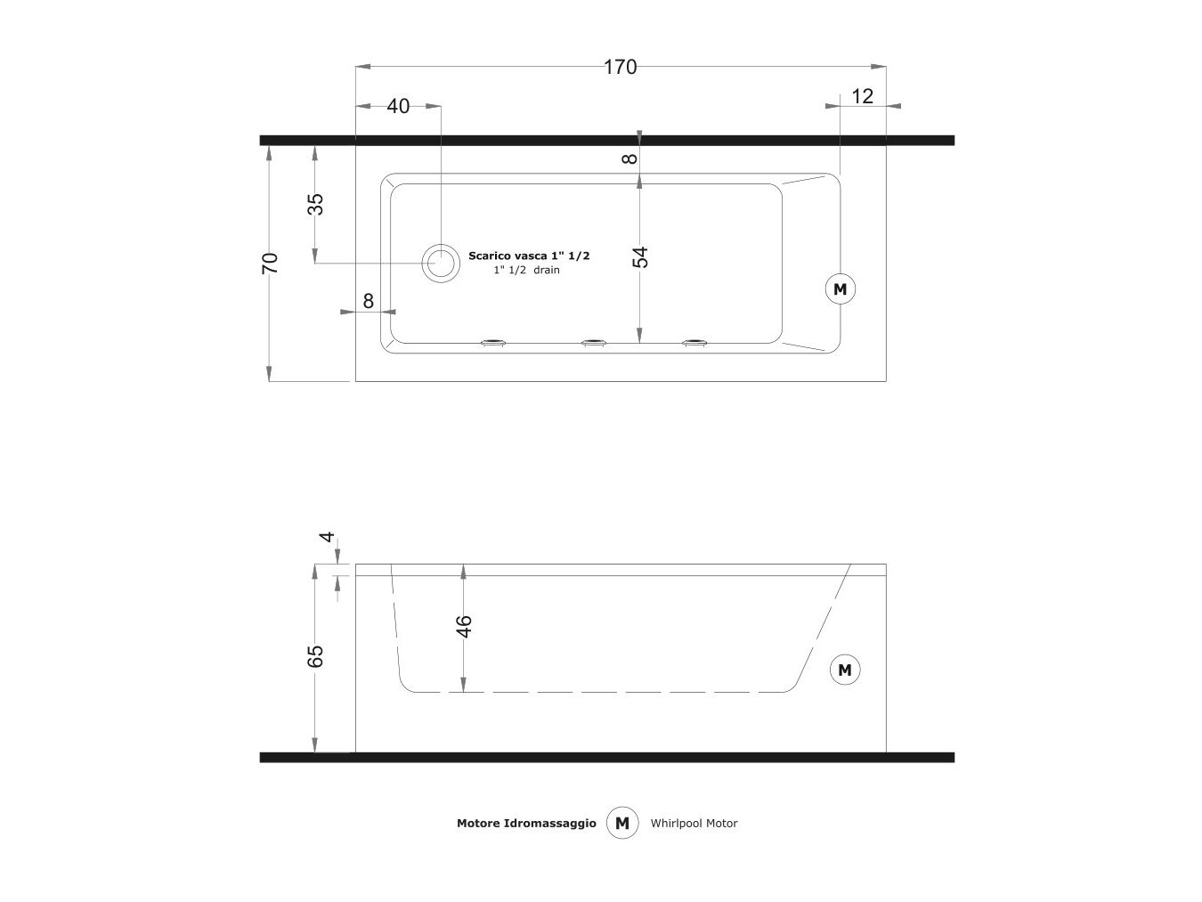 Прямоугольная ванна с гидромассажем Gruppo Treesse мебель для ванной комнаты - стандартные ванны ARCH-00119751 - Вид №5