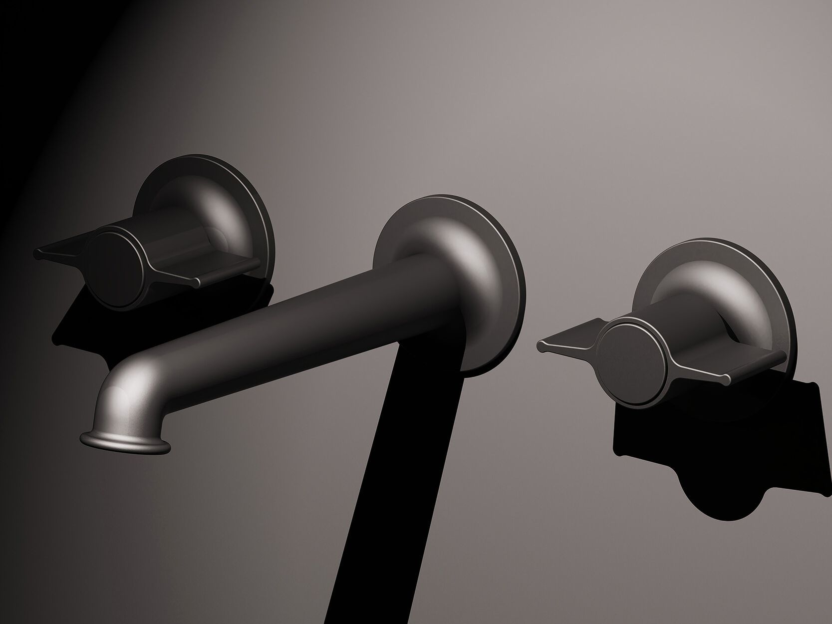 Настенный смеситель для раковины с 3 отверстиями с отдельными розетками Fantini Rubinetti Flora ARCH-00022607