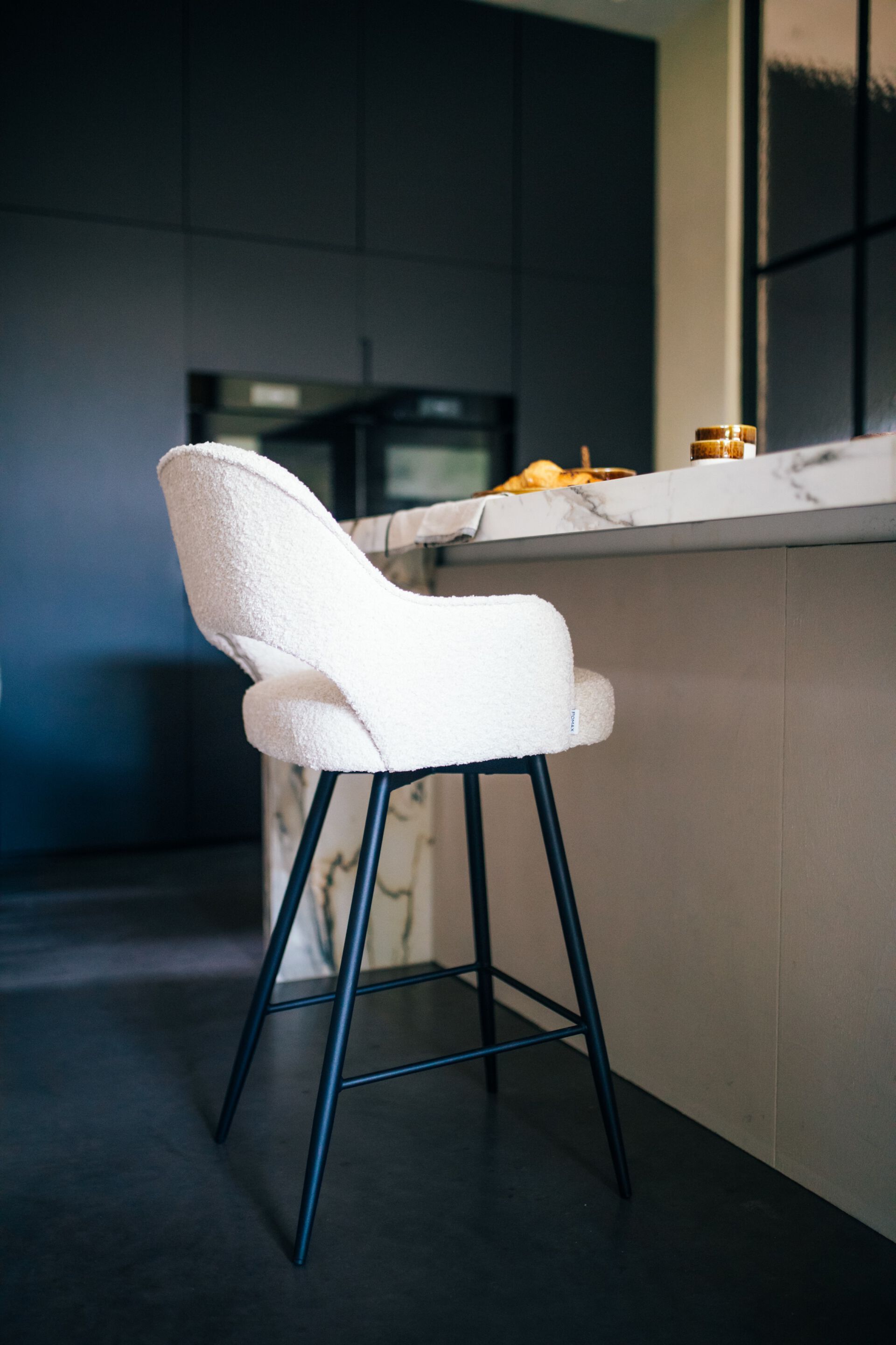 Высокий тканевый стул со спинкой POMAX Mercy ARCH-00113595 - Вид №6