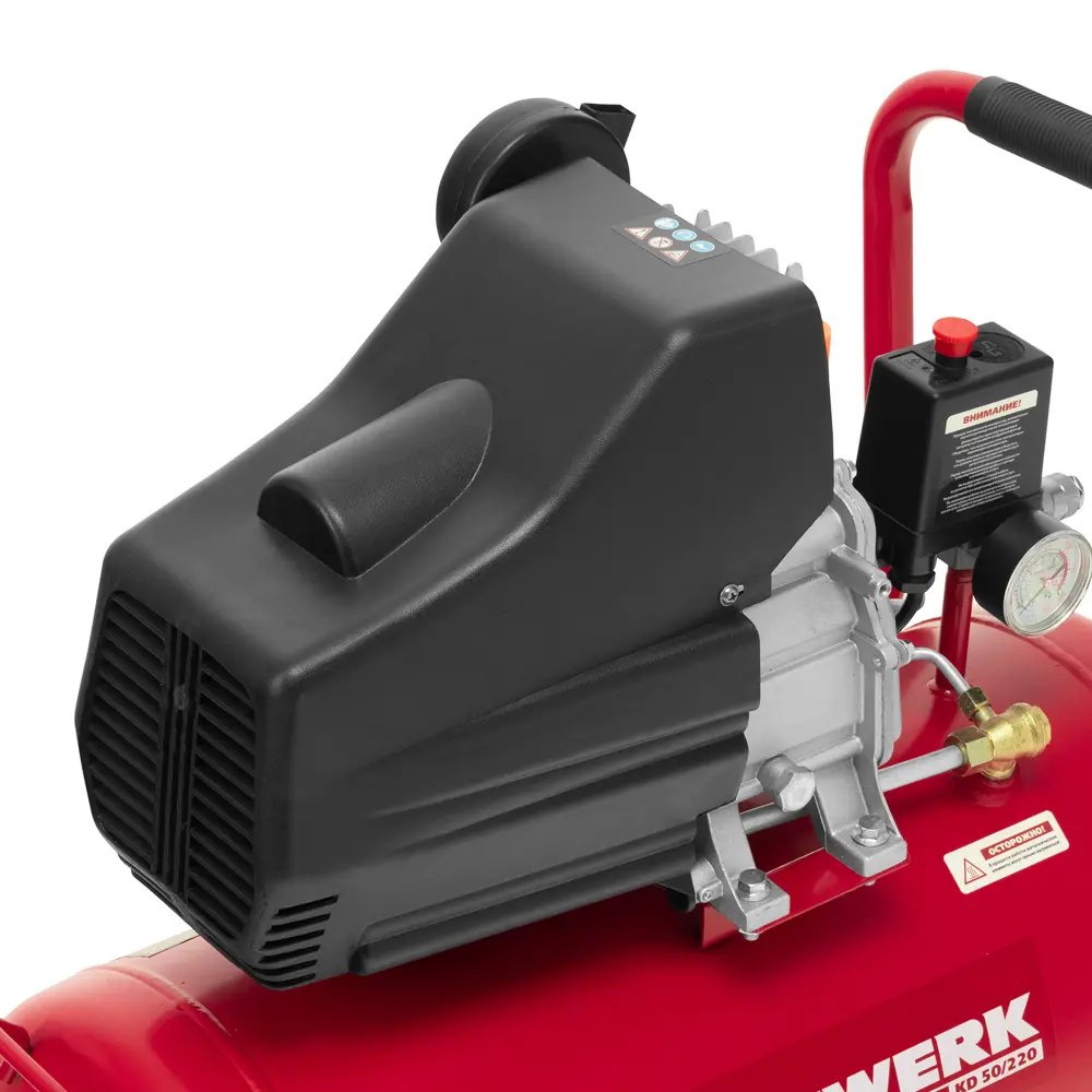 Компрессор сетевой поршневой масляный Kronwerk 58105, 50 л 220 л/мин STLM-2185706 - Вид №23