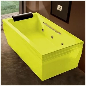 Ванна с гидромассажем жёлтая с золотом Gruppo Treesse Blanque 1810 V161B-SX-ZZ