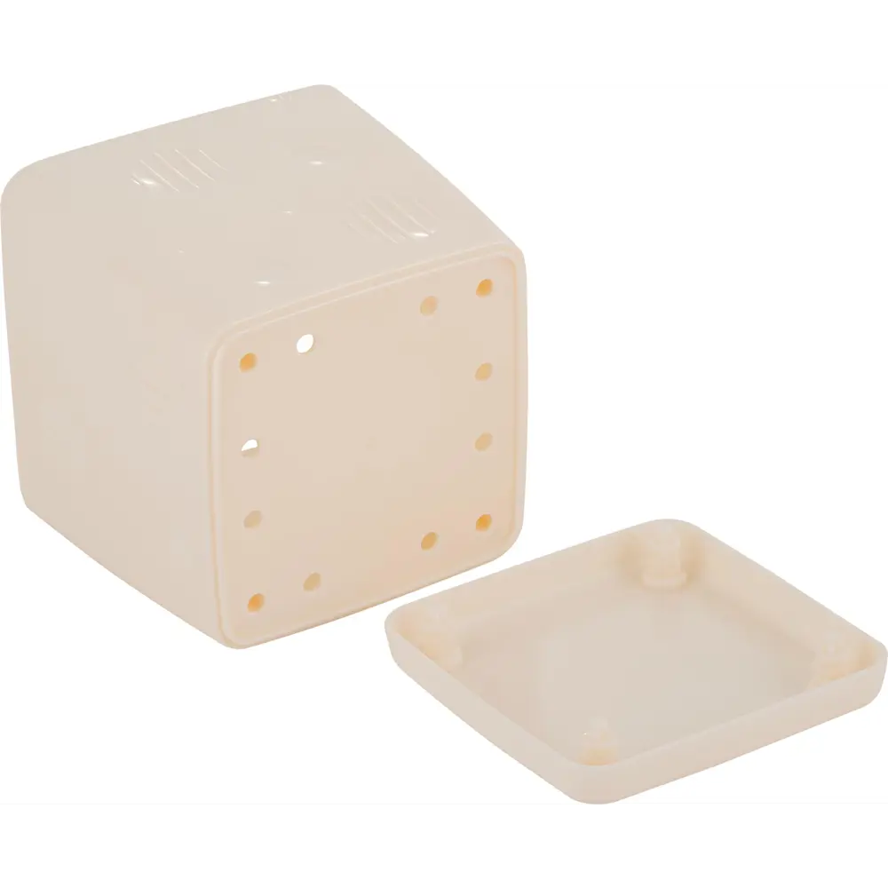 Горшок цветочный Engreen Microcosm 11.3x11.3x11.5 см v1.1 л пластик бежевый INGREEN STLM-2196903 - Вид №1