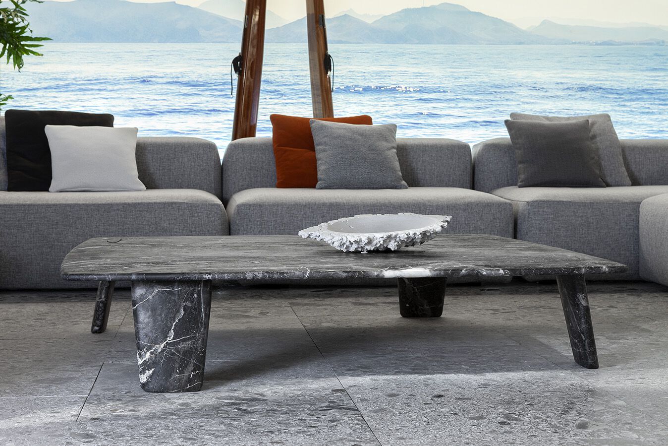 Мраморный квадратный низкий садовый столик Exteta 10th ARCH-00139494 - Вид №2