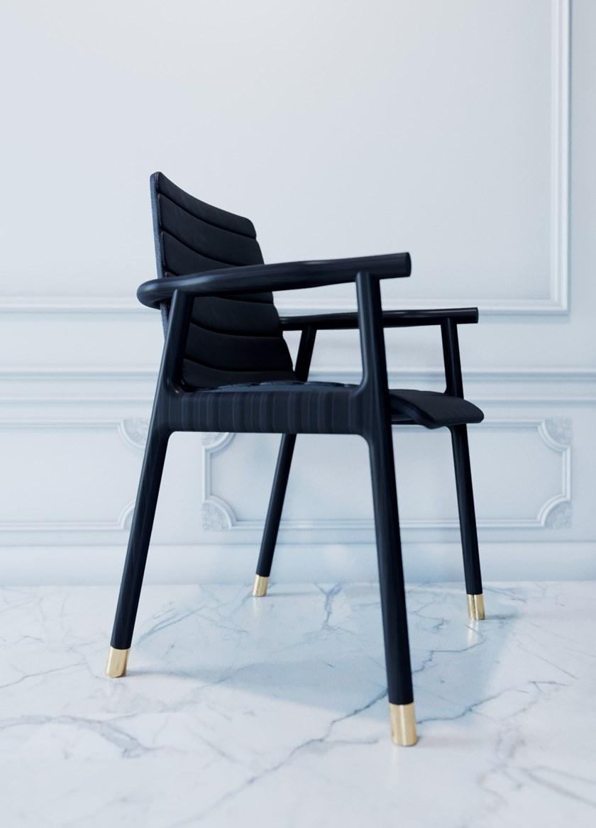 Morelato Мягкое кожаное кресло с подлокотниками Joyce 3817/f - Вид №1