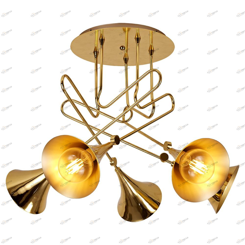 Подвесная люстра Mantra Jazz 5897 MANTRA ДИЗАЙНЕРСКИЕ, JAZZ 088313 Золотой 