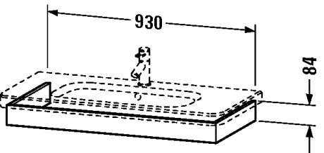 DS608205151 Подвесная раковина настенная овальная Duravit Durastyle - Вид №1