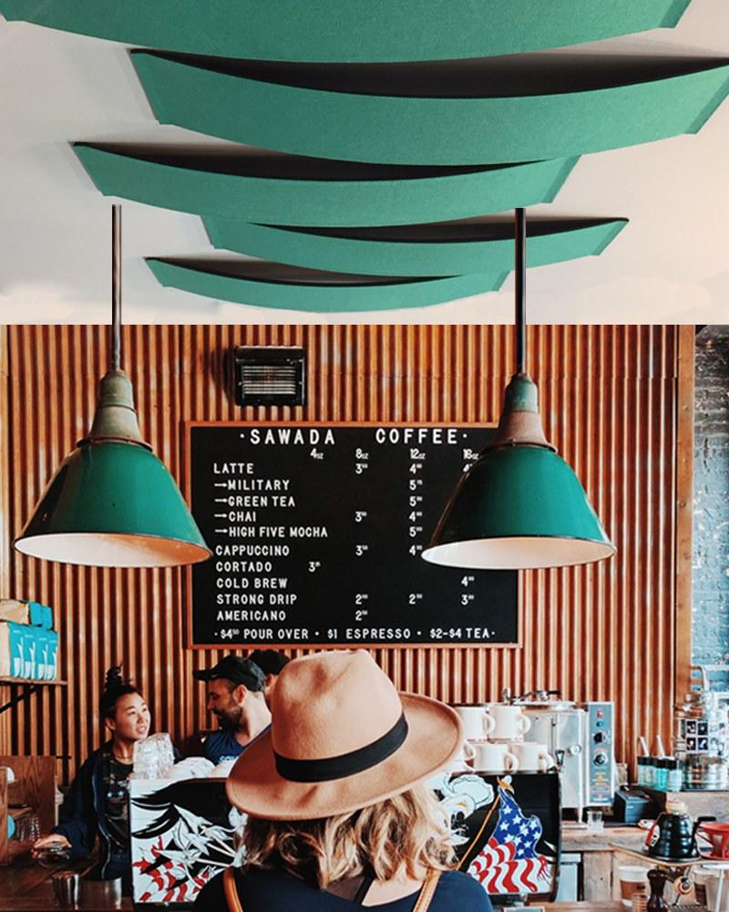 Slalom Термоформованная цельная звукопоглощающая потолочная панель Ecorange sun-id-1402272 - Вид №2