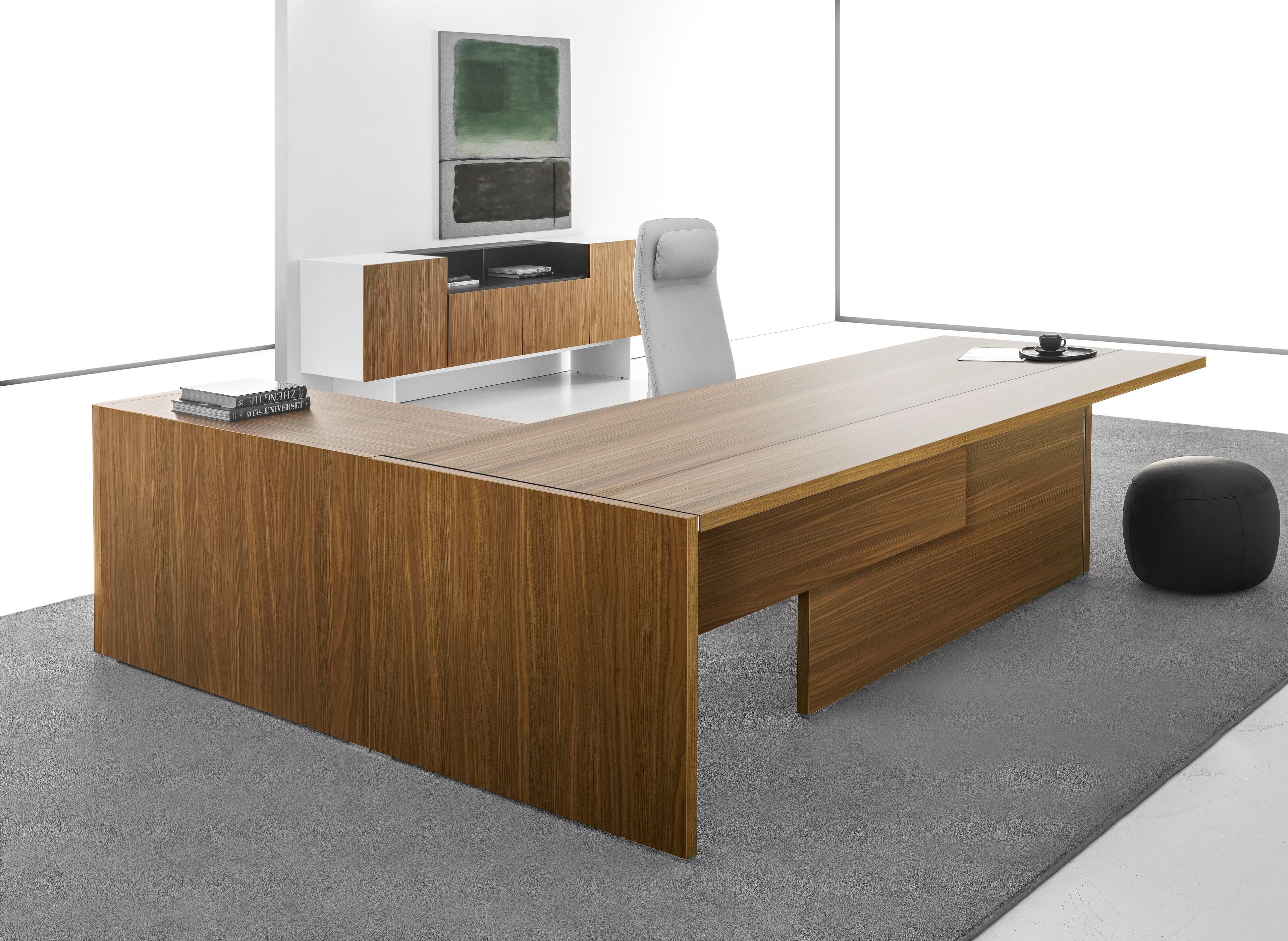 Секционный угловой стол из дерева с ящиками DVO Оксфорд ARCH-00063889 - Вид №10