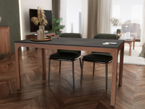 Стол из орехового дерева с столешницей из смолы