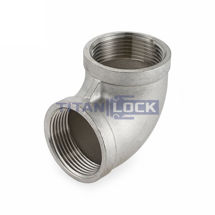 Отвод 90° нержавеющий (уголок) ВР/ВР, 1/2" AISI304 TL050ELFF TITAN LOCK 