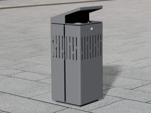 Держатель для мусора из нержавеющей стали с крышкой для наружного использования