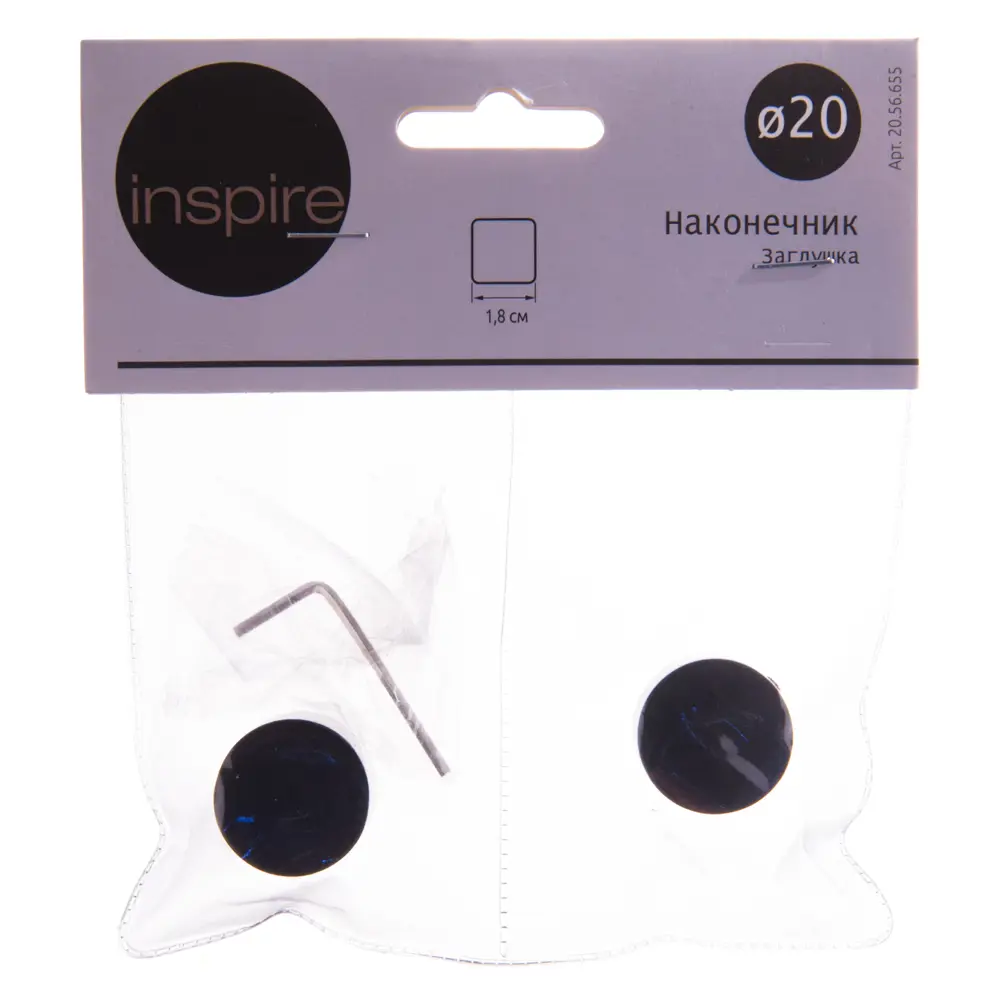 Наконечник-заглушка 1.8 см цвет венге INSPIRE STLM-2020174