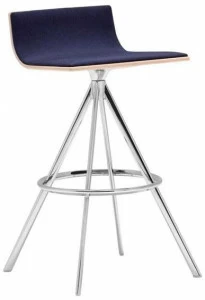 Andreu World Поворотный барный стул из ткани Lineal Bq0642