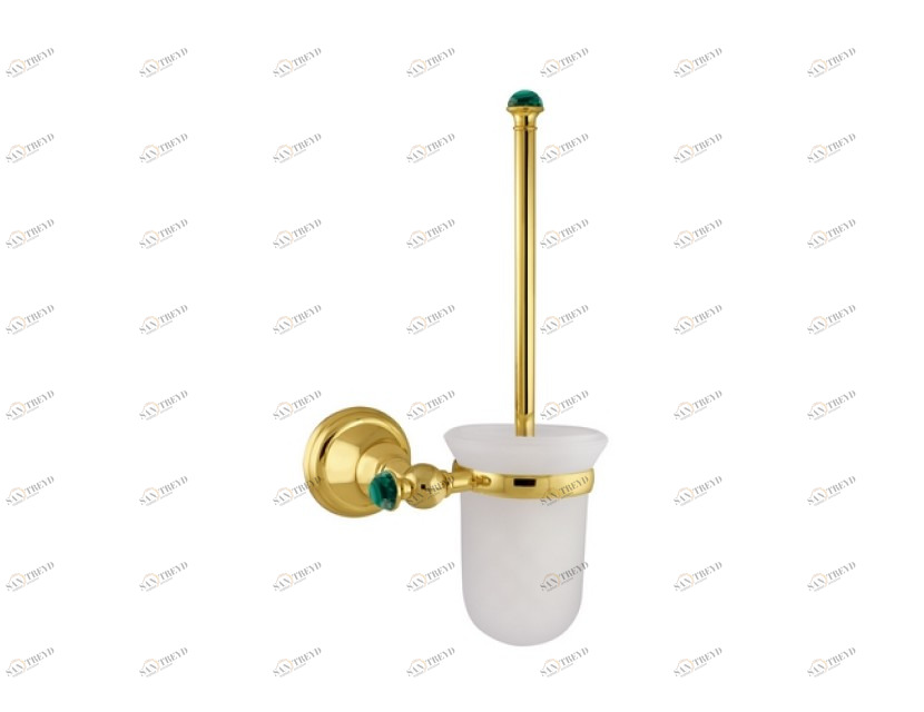 036884.ML0.01 Подставка для ершика с малахитовым камнем Золото 24К Mestre 