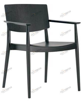 Andreu World Деревянный стул с подлокотниками Happy So0375