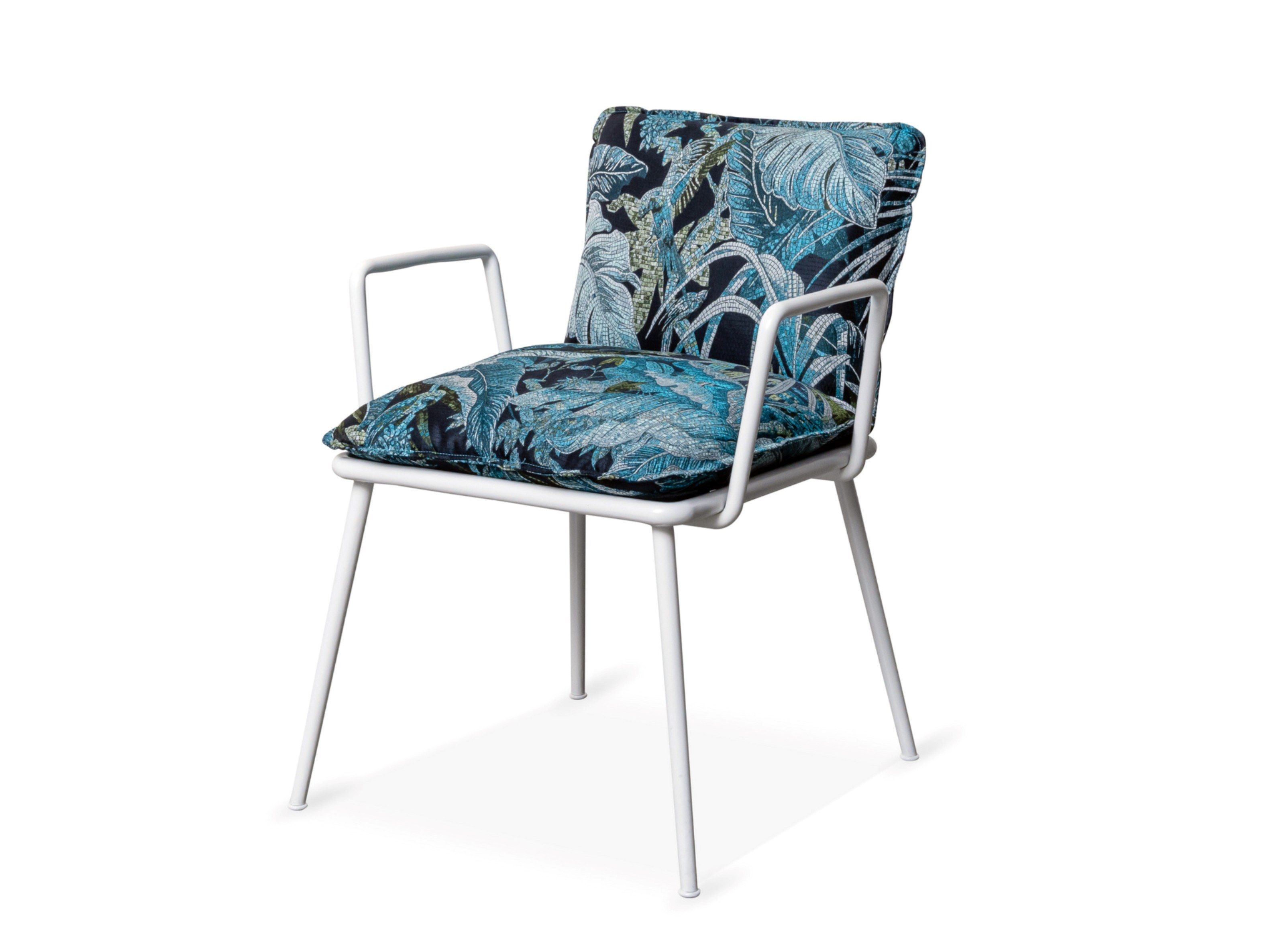 Тканевый мягкий садовый стул с подлокотниками Sicis Lipari ARCH-00042901