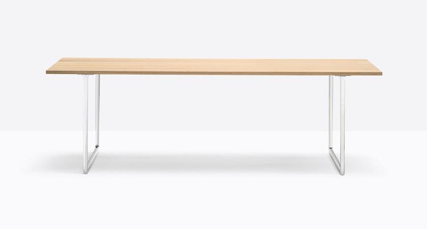 Pedrali Прямоугольный стол из дуба и алюминия Toa sun-id-1476013 - Вид №2