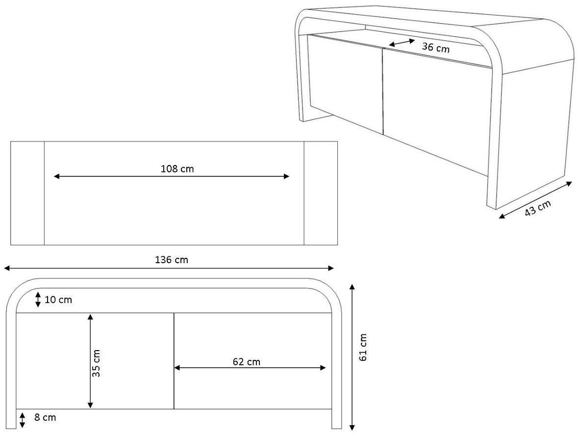 müller möbelfabrikation Буфет из стали Highline L14-2 - Вид №3
