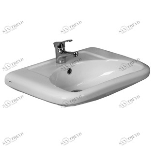 101611 Подвесная раковина настенная прямоугольная SANTEK  белая 