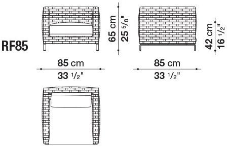 B&B Italia Outdoor Садовое кресло из полипропилена с подлокотниками Ray outdoor sun-id-1423677 - Вид №1