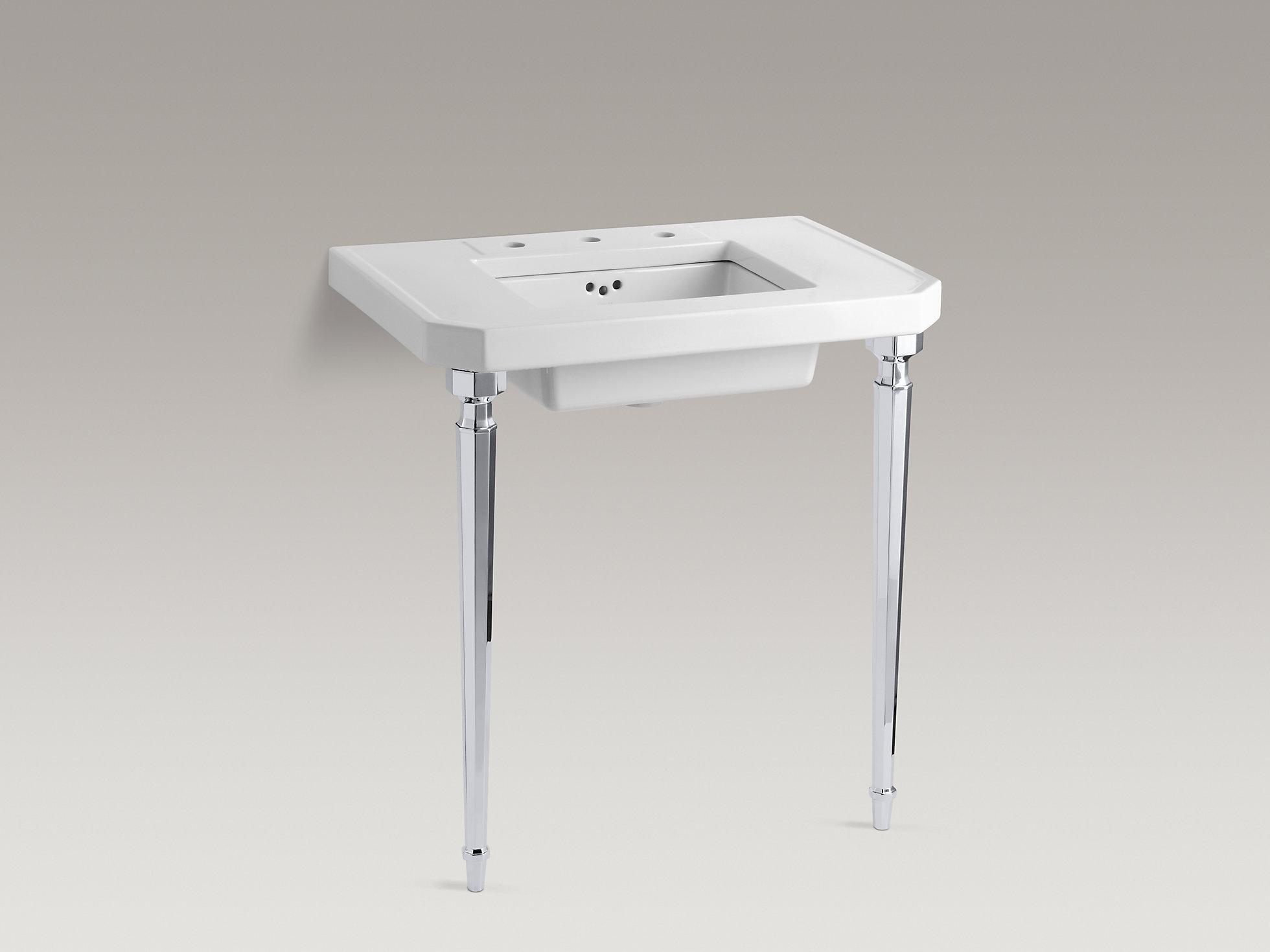 KOHLER Kathryn Восьмиугольные конические ножки стола из латуни K-6839-CP  - Вид №5