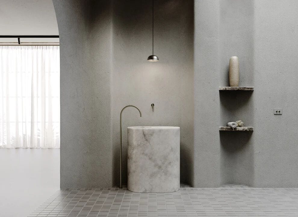 Индивидуальный мраморный отдельно стоящий умывальник COCOON John Pawson ARCH-00043475 - Вид №9