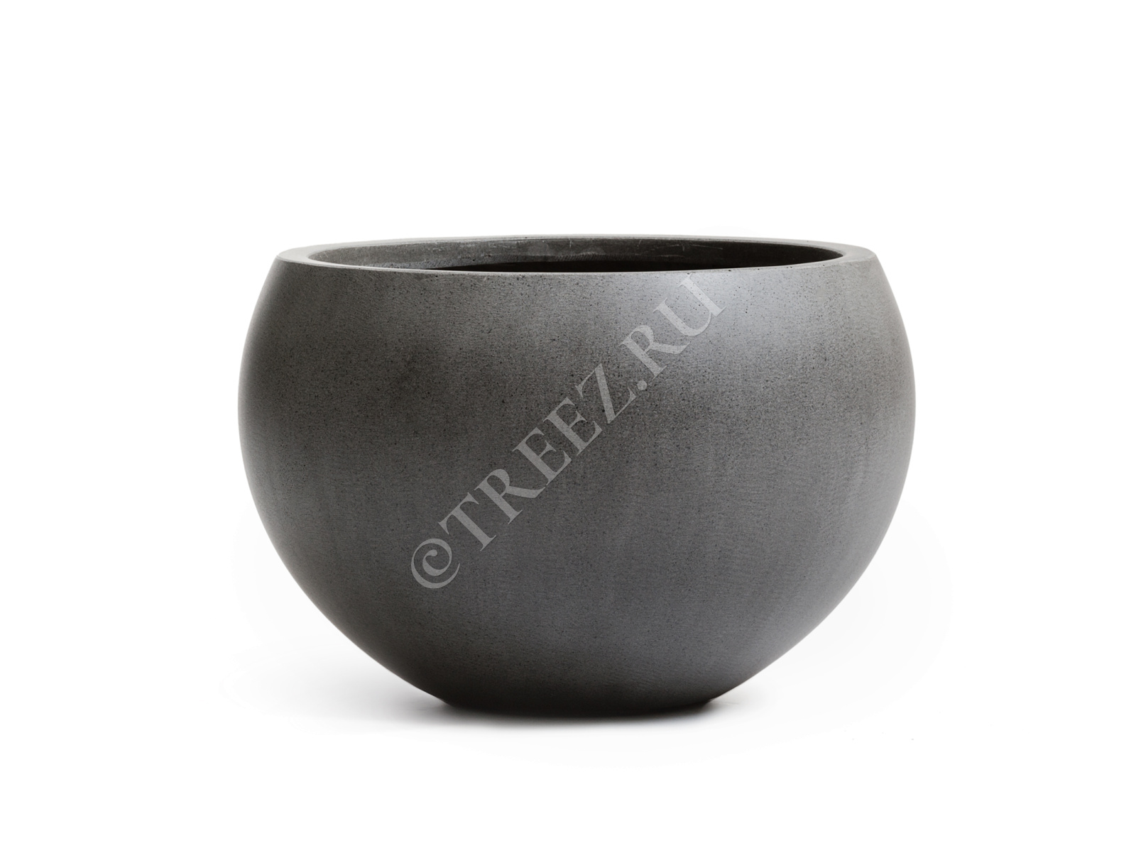 41.3318-02-018-GR-22 Кашпо  Effectory - серия Beton - Полусфера - Тёмно-серый бетон Цветочная коллекция  - Вид №2