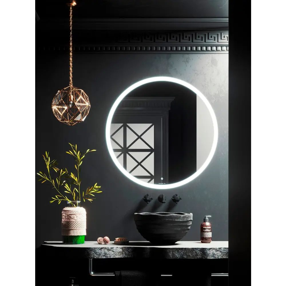 Зеркало для ванной Omega Glass Тип 1 SD98 с подсветкой 110 см круглое STLM-2048766