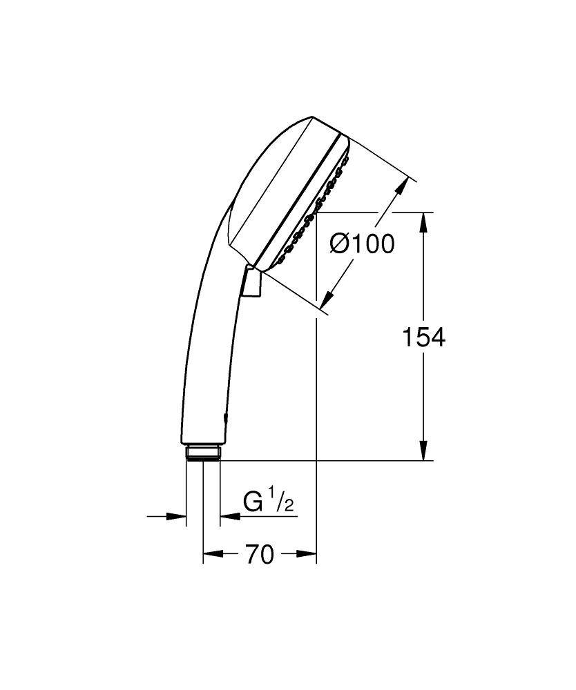27571001 Ручной душ Grohe Tempesta Cosmopolitan хром - Вид №1