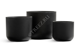 41.1020-0030-BLCK-30 Кашпо  ERGO - серия Just - Цилиндр - Антрацит Цветочная коллекция