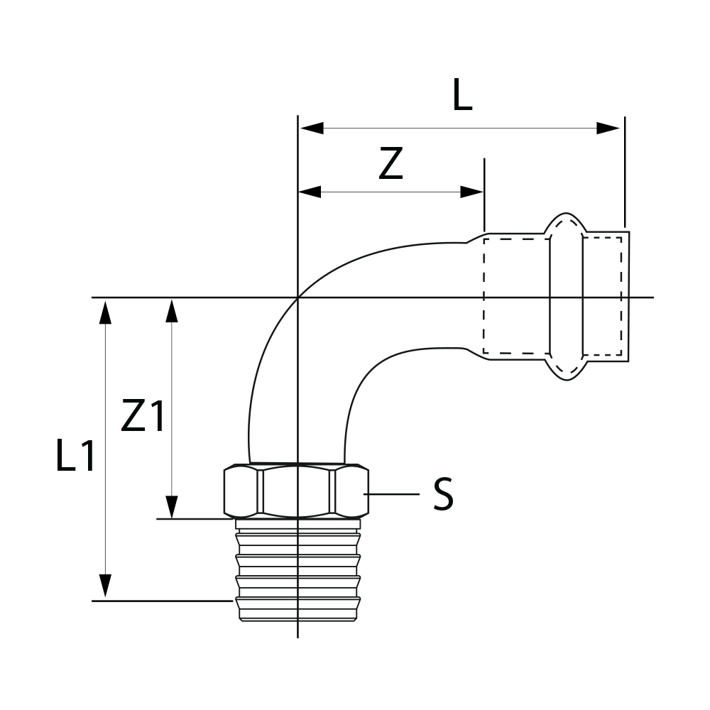 PS4001G0421200 Отводы Tece  - Вид №1