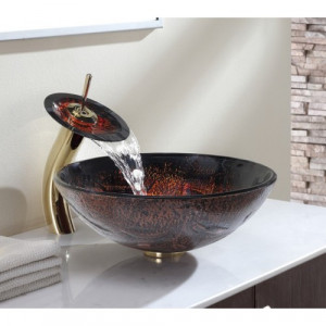 C-GV710-12mm-KGW1700 Накладная раковина на столешницу  прямоугольная Krausru