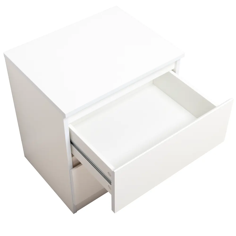 Тумба прикроватная 2 ящика 49x53.8x38.2 см ЛДСП цвет белый шагрень Santreyd STLM-2082622 - Вид №5