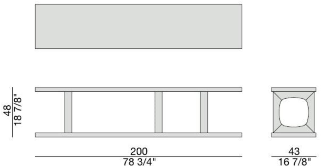 Porada Низкая деревянная тумба под телевизор Iron sun-id-1503999 - Вид №1