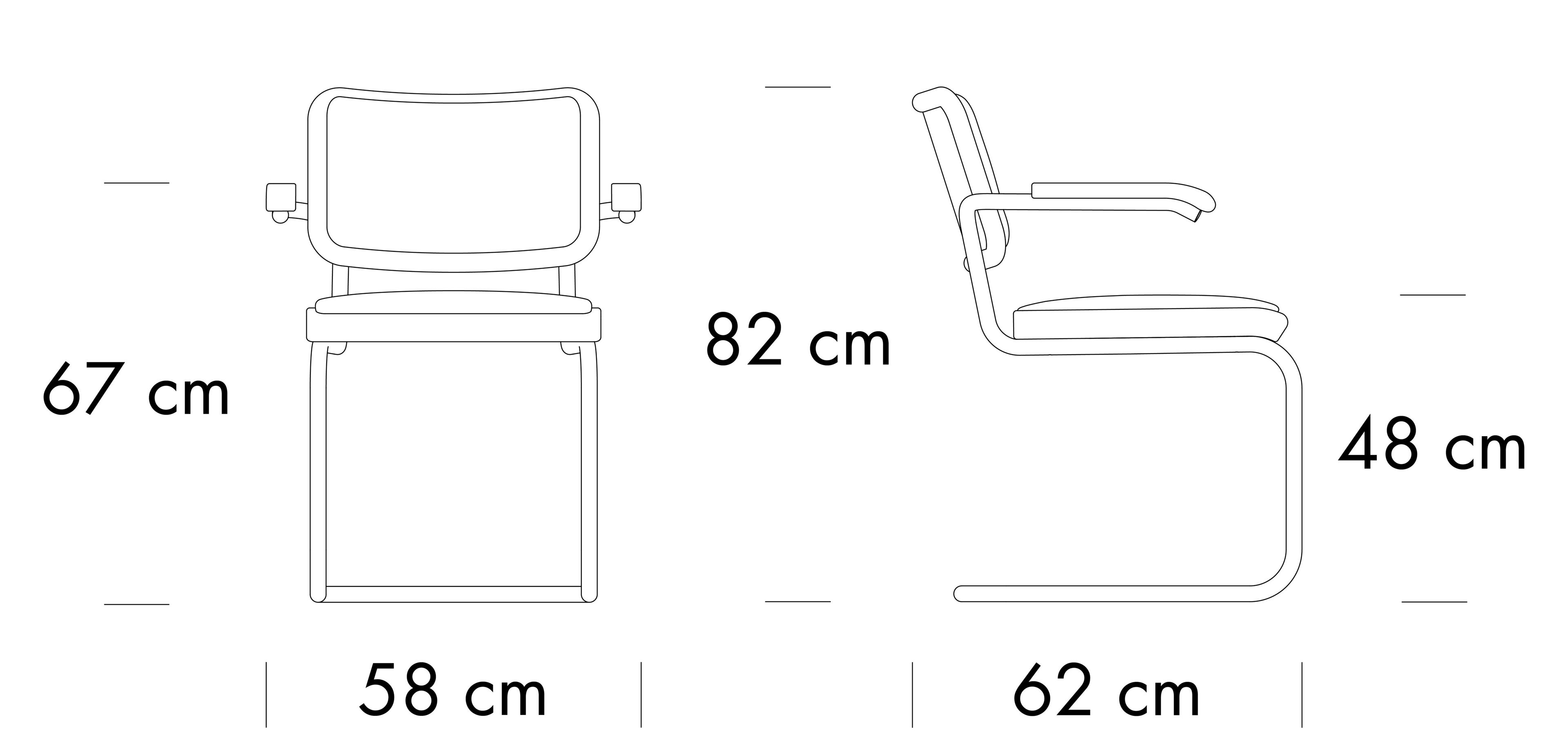 Стальной и кожаный консольный стул THONET JS. THONET ARCH-00115948 - Вид №14