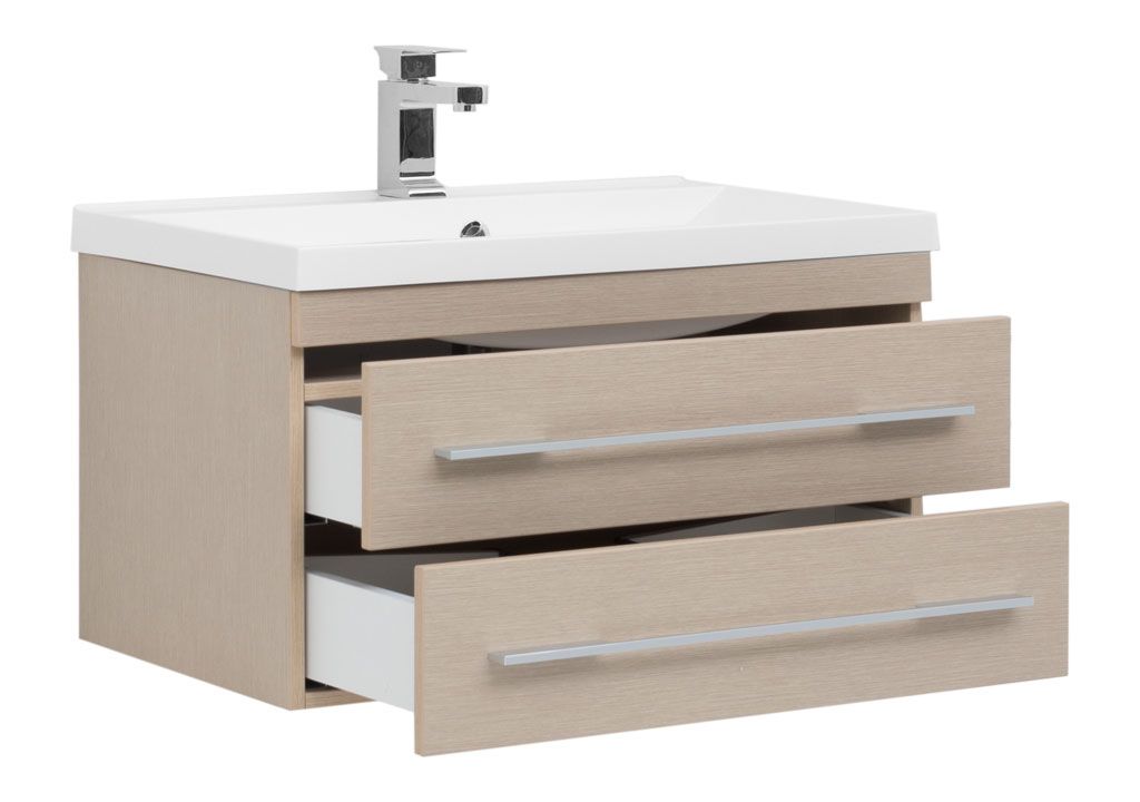 Тумба с раковиной Aquanet Нота NEW 75 светлый дуб 0017148900204118 - Вид №1
