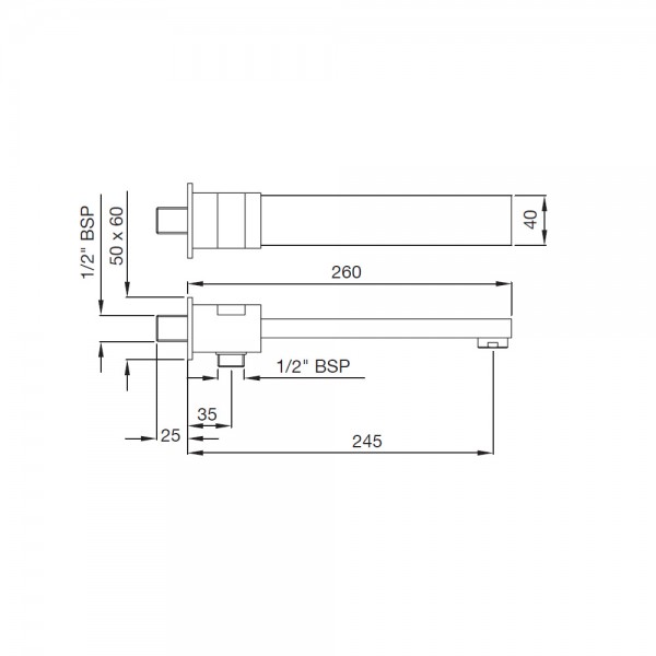 SPT-CHR-53463 Излив для ванны Artize Angelo Хром  - Вид №1