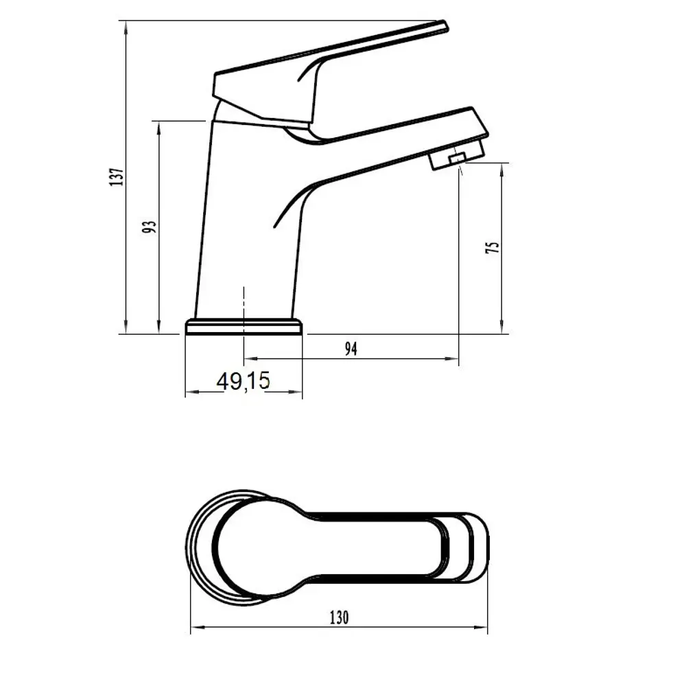 Смеситель для раковины Esko Mavi MV 26M однорычажный цвет хром STLM-2064770 - Вид №2