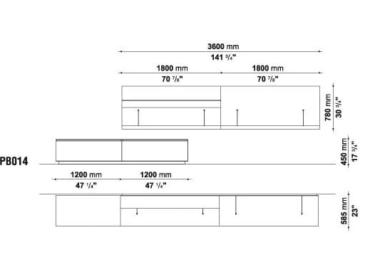 Подвесная секционная настенная Книжная полка B&B Italia PAB ARCH-00103035 - Вид №7