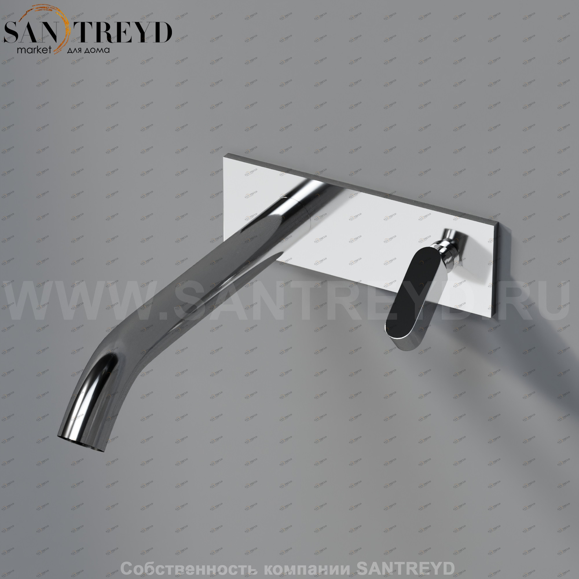 Встроенный смеситель ARUB1009TS SQUARE для раковины хромированный Agape