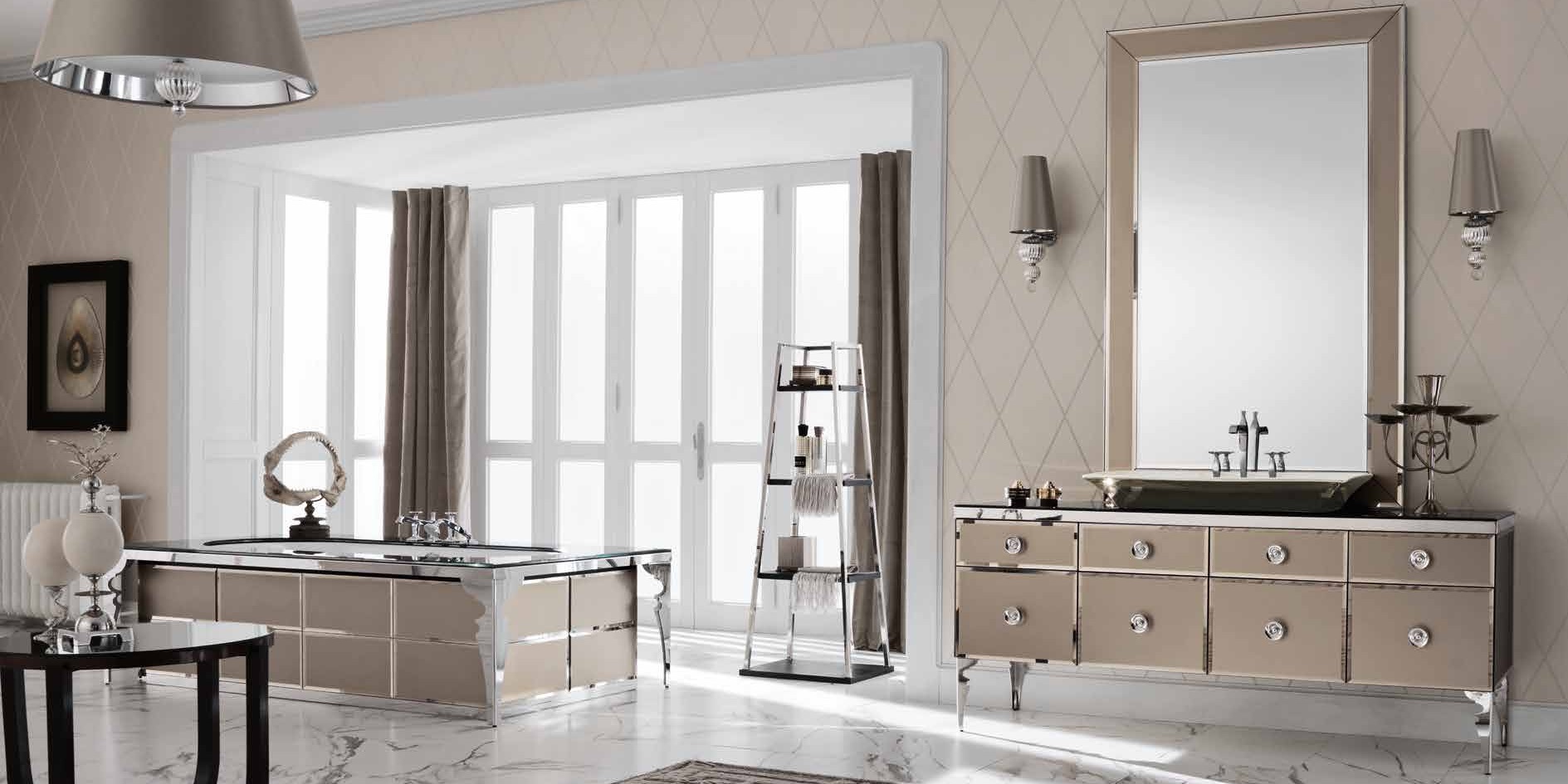 Ванна  Avignone 105x205 в отделке VETRO  bronzo acidato MILLDUE MAJESTIC 1901M03 - Вид №1