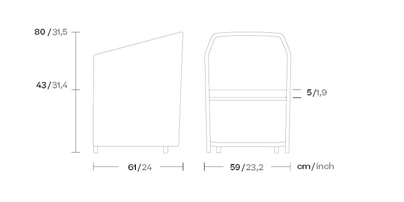 Садовый стул с подлокотниками Kettal Bitta Lounge ARCH-00067006 - Вид №5