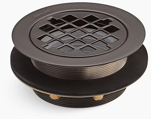 KOHLER Круглый трап для душа с пластиковой трубкой, в комплекте K-9132-2BZ 