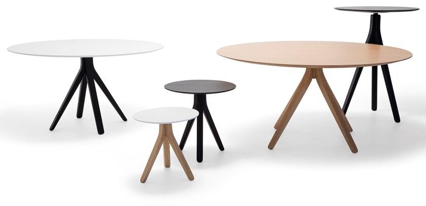 Andreu World Круглый деревянный стол Nuez table sun-id-1480003 - Вид №1