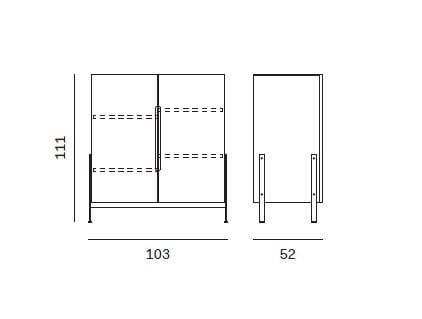 Высокий шкаф с распашными дверями Novamobili ARCH-00104722 - Вид №3