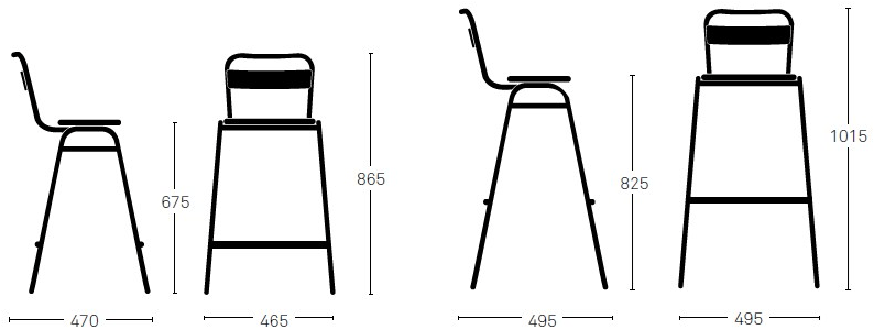 Deadgood Табурет высокий, обитый тканью, со спинкой Working girl Wg1mc/lc - Вид №3