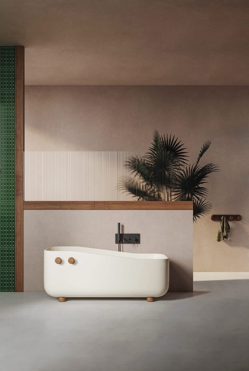 Прямоугольная ванна в центре комнаты в Livingtec® Ex.T Swing ARCH-00091881 - Вид №1