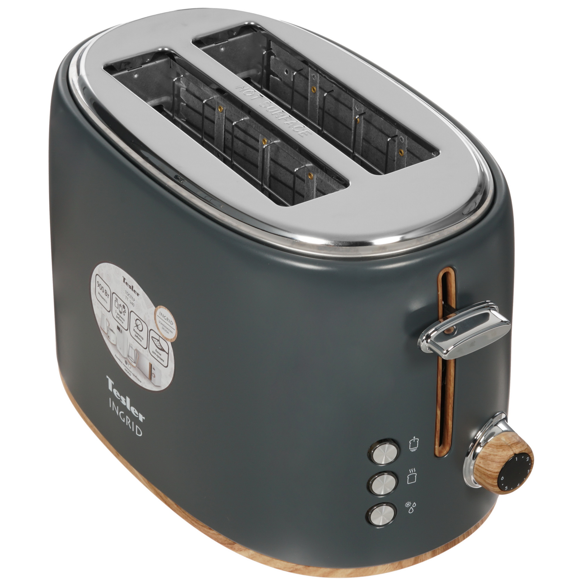 8161053 Тостер TESLER TT-240 серый STDN-0143464