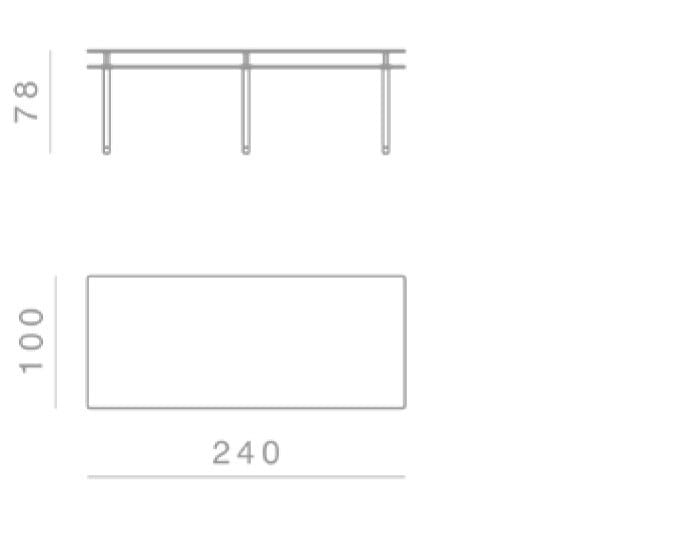 Прямоугольный Хрустальный стол GHIDINI1961 Ножки ARCH-00073799 - Вид №4