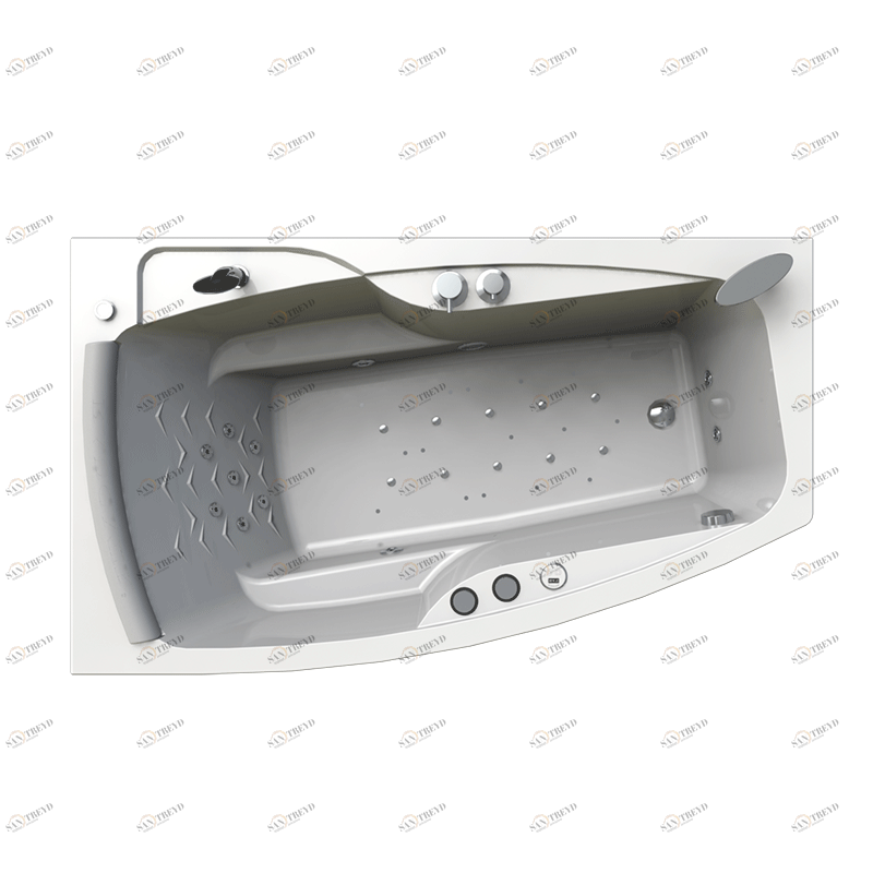 Гидромассаж "Лечебный Chrome" на ванну Аризона (двигатель 900 Вт, джет Глори - 2 шт., джет Джереми - 2 шт., джет Микро - 7 шт.) Radomir 1-65-2-0-2-018